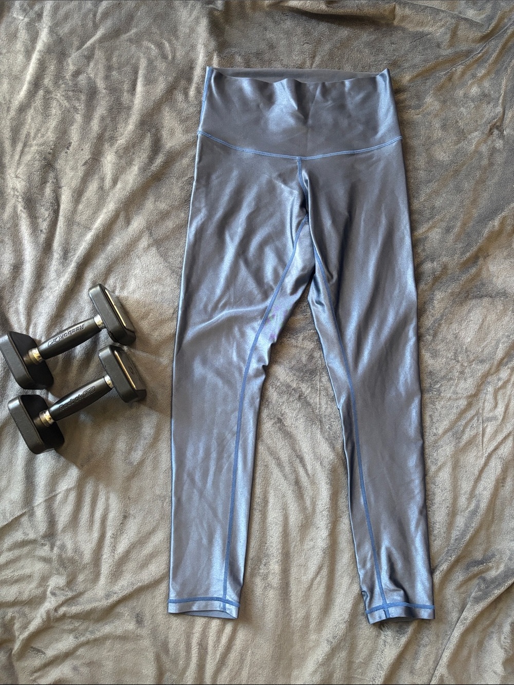 DYI High-Waist Leggings - Metallic Blue